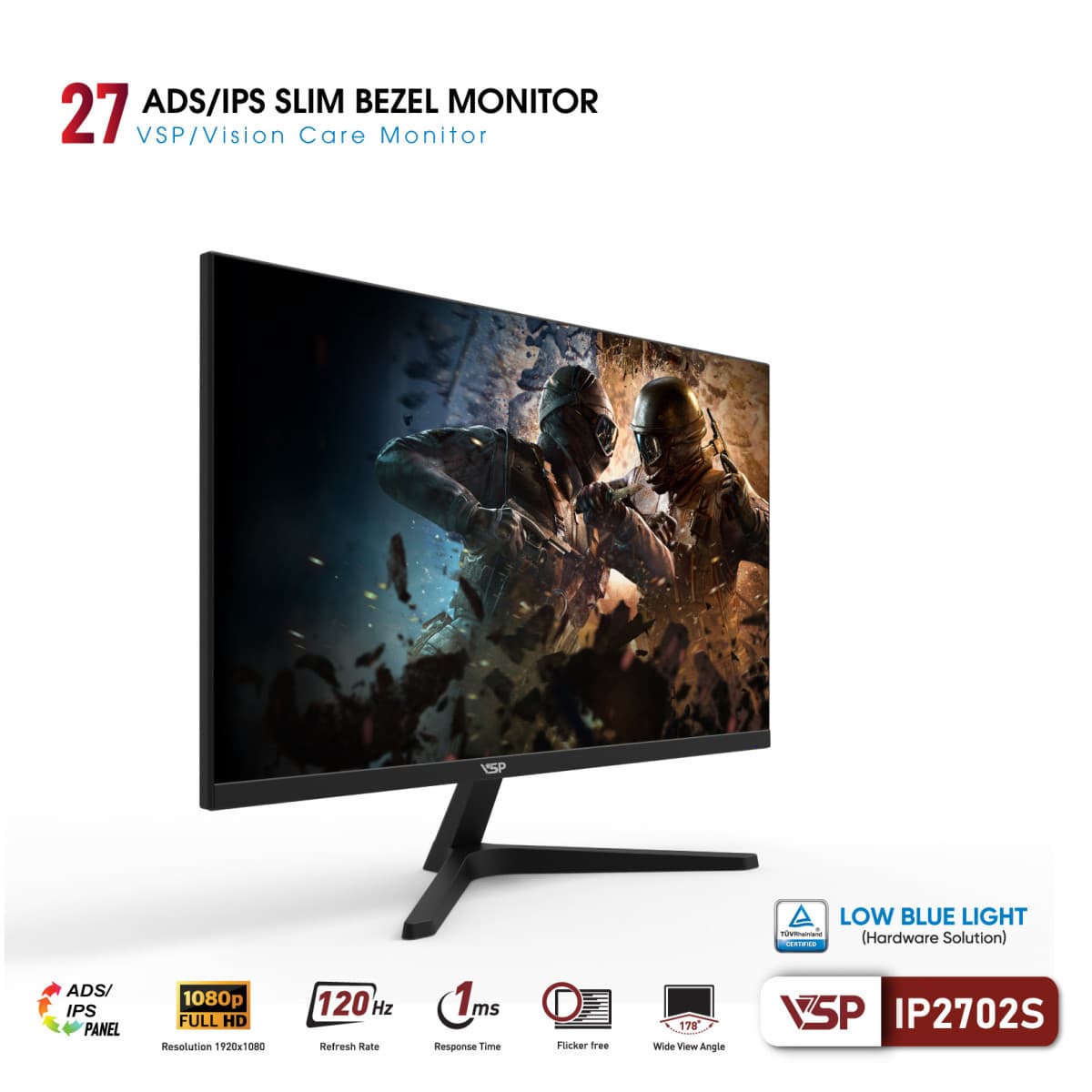 Màn Hình VSP IP2702S 27INCH ADS FHD 120Hz 1ms