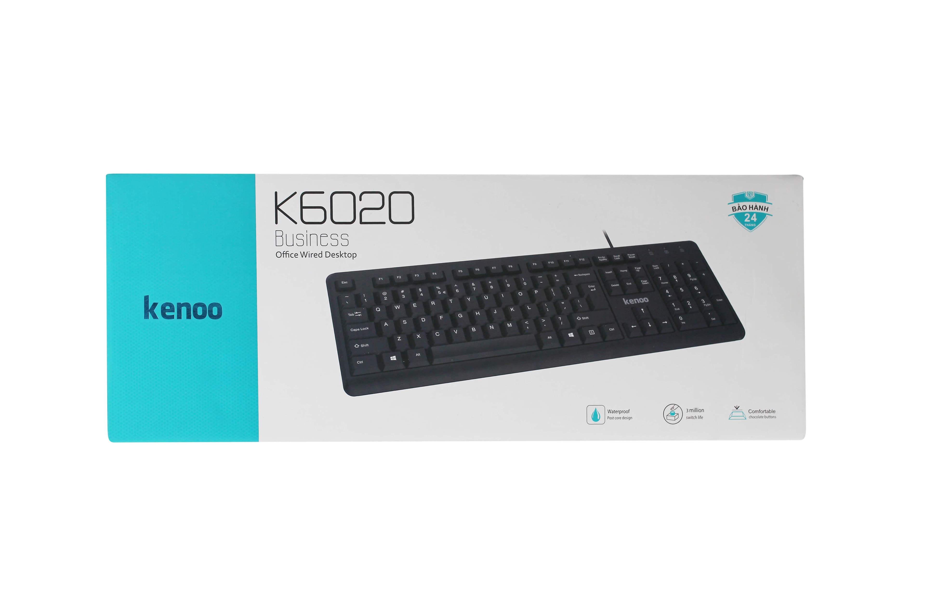 Bàn phím máy tính KENOO K6020 Black