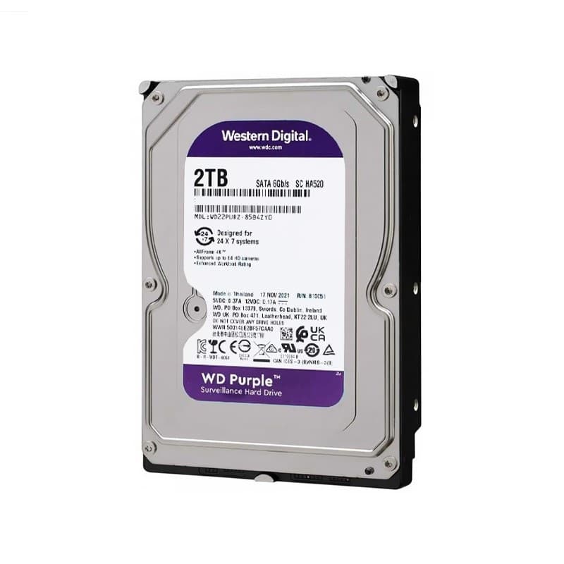 Ổ cứng Western Digital Purple 2TB 64MB Cache 5400RPM