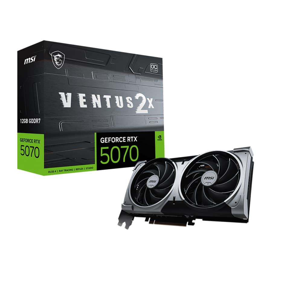 VGA MSI GeForce RTX 5070 12G VENTUS 2X OC Black