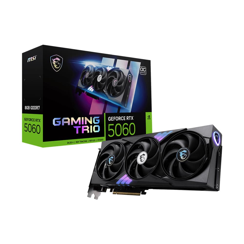 VGA MSI RTX 5060 8GB GAMING TRIO OC BLACK