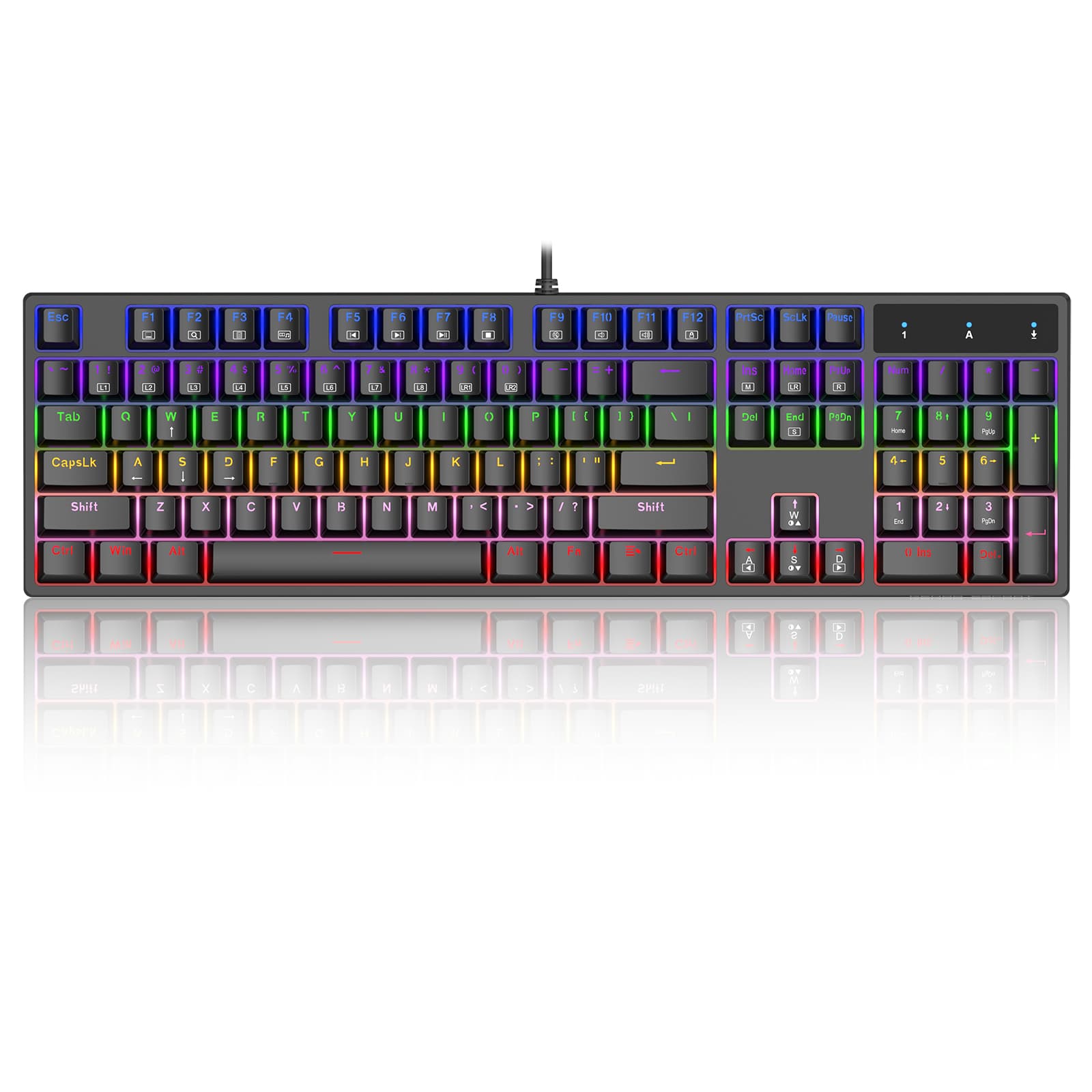 Bàn phím cơ gaming KENOO ESPORT  EK104 Black