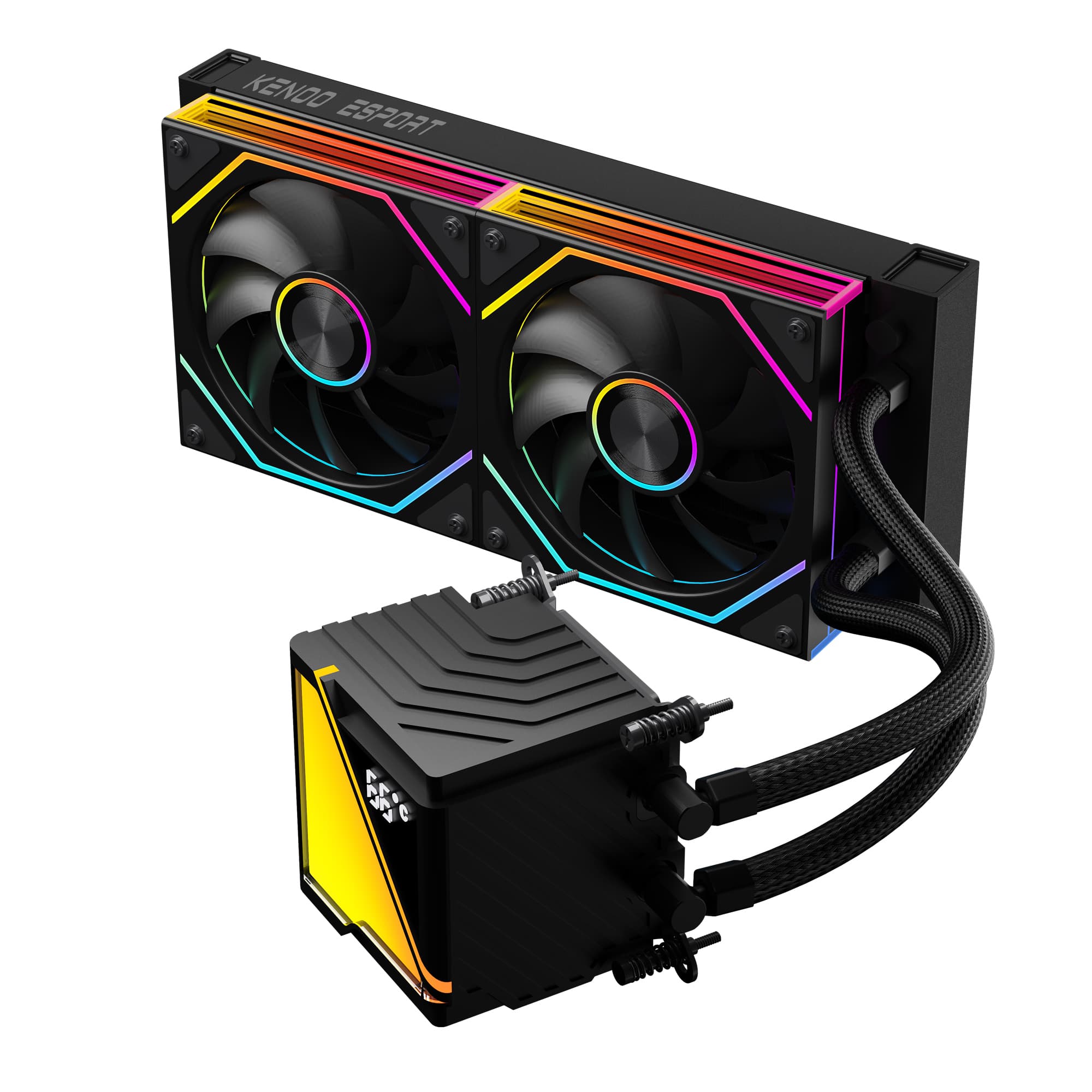 Tản nhiệt nước KENOO ESPORT AK400  (LED ARGB - Hiển thị nhiệt độ)