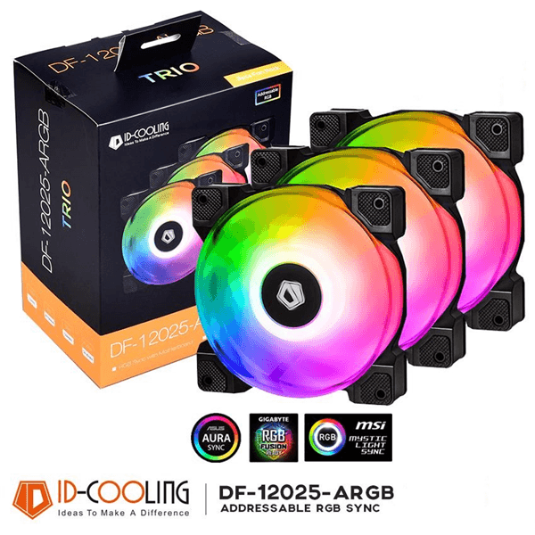 FAN CASE ID-COOLING DF-12025-ARGB TRIO 3pcs Pack