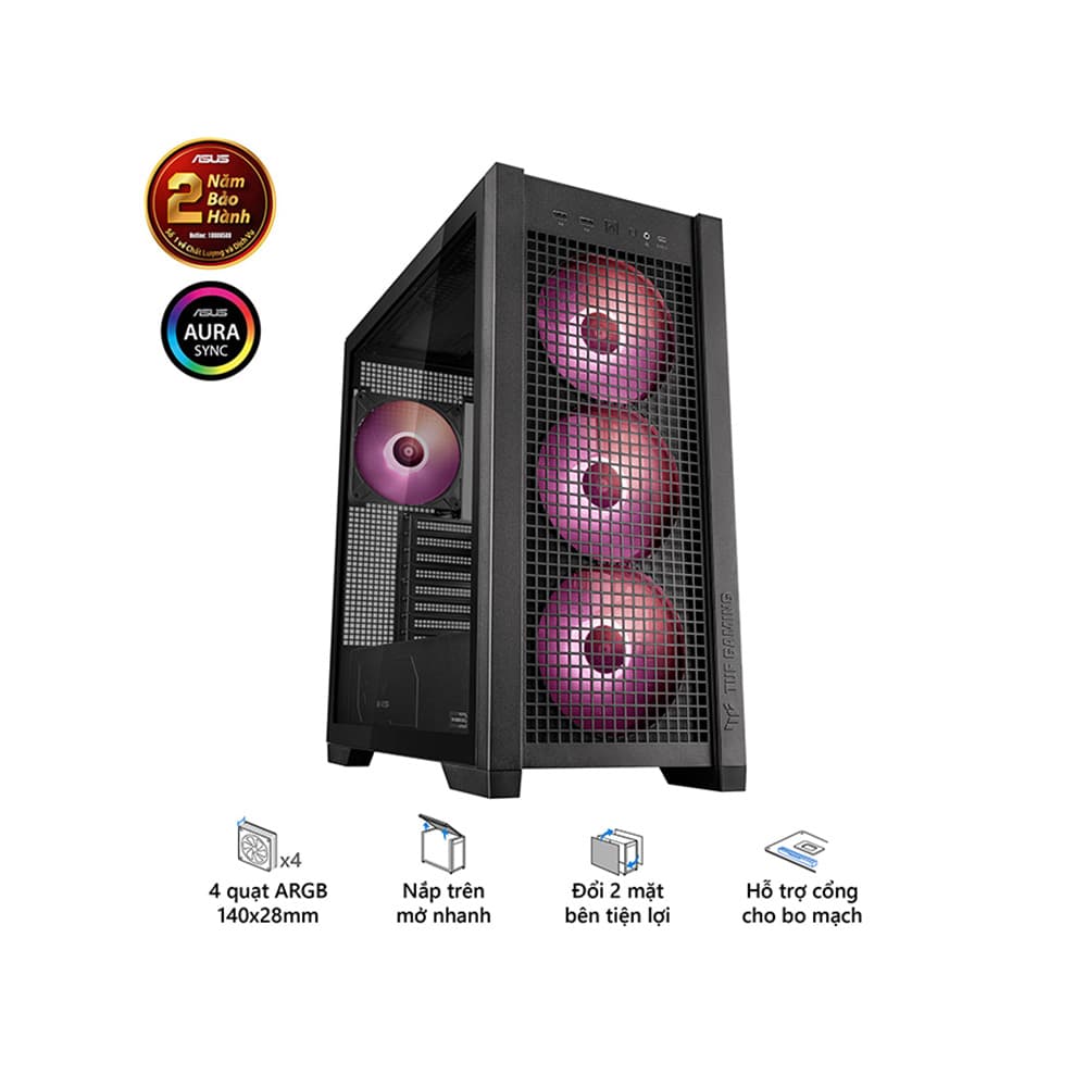 VỎ CASE ASUS TUF GAMING GT302 ARGB Black