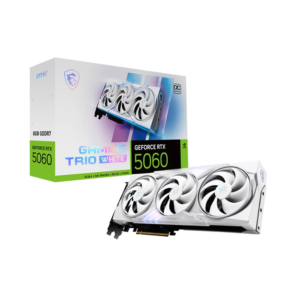 VGA MSI RTX 5060 8GB GAMING TRIO OC WHITE