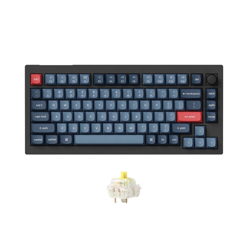 Bàn phím cơ không dây Keychron V1 Max RGB Hotswap Gateron Jupiter Banana