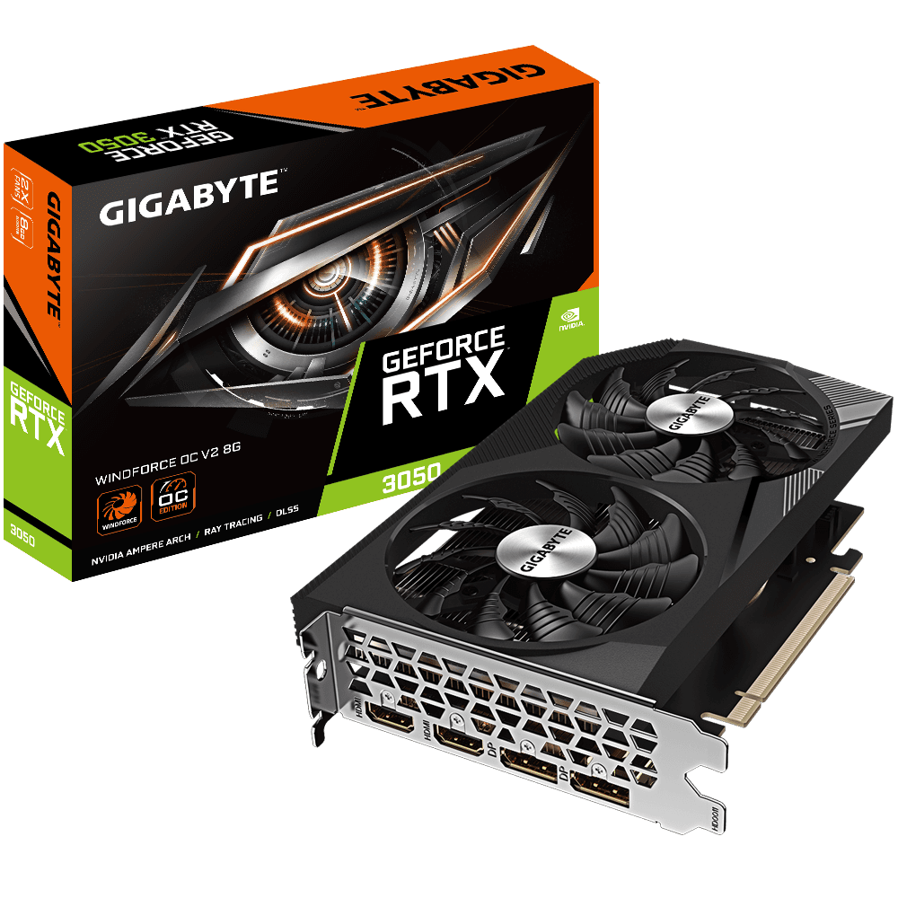 VGA Gigabyte GeForce RTX 3050 WINDFORCE OC V2 8GB
