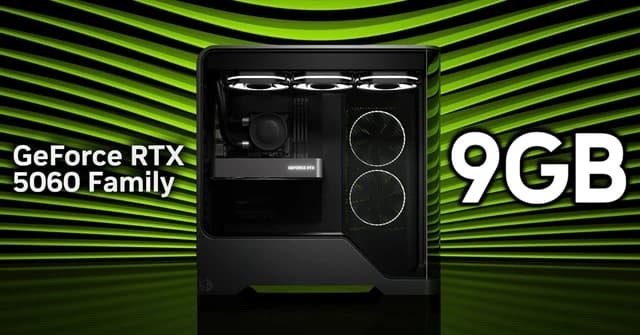 NVIDIA lộ diện RTX 5060 phiên bản 9GB VRAM